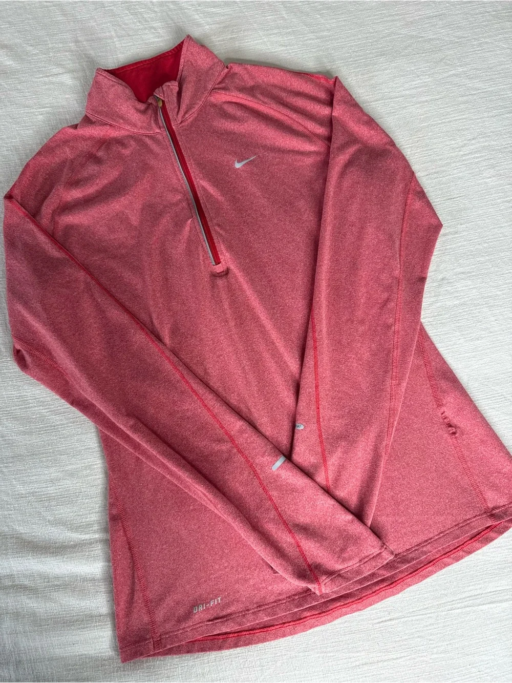Nike Women’s Heathered Pink Quarter-Zip Pullover